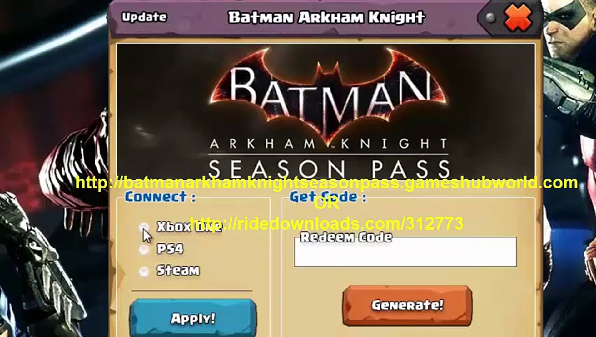 Batman Knight Season Pass DLC Redeem - Dailymotion