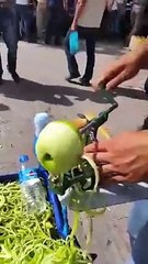 peeling apple
