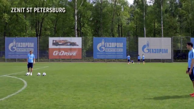 The Incredible Hulk! Zenit striker hits the ball so hard it EXPLODES