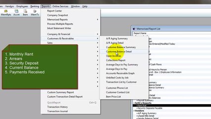 QuickBooks For Real Estate - How To Create a Rent Roll Report