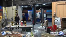 Raw Video: More Behind the Scenes Construction of NewsChannel 9's new set in HD
