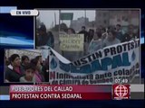 Callao: vecinos bloquearon Av. Gambetta en protesta a Sedapal