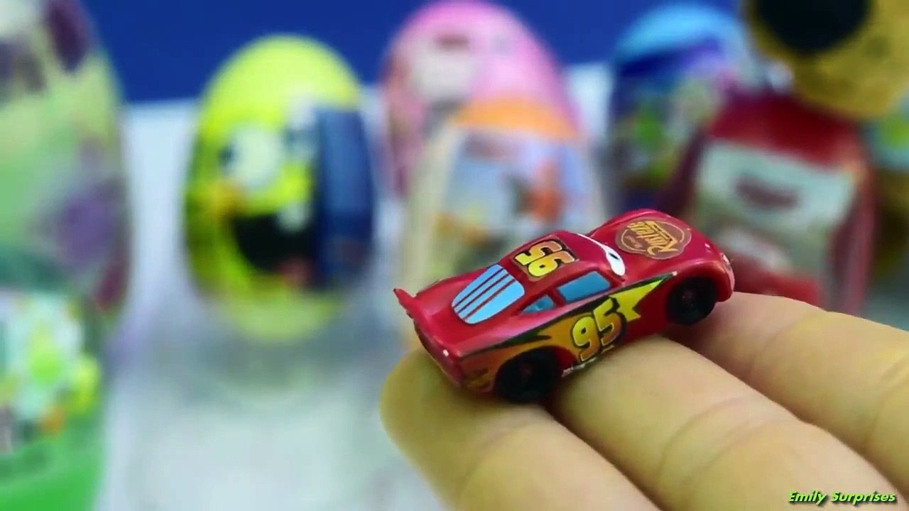 Kinder Surprise Eggs Spongebob Disney Princesses Mickey Mouse Play Doh barbie Cars 2
