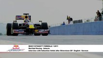 Formula 2011 - Red Bull Racing - Interview with Sebatian Vettel After The Silverstone GP