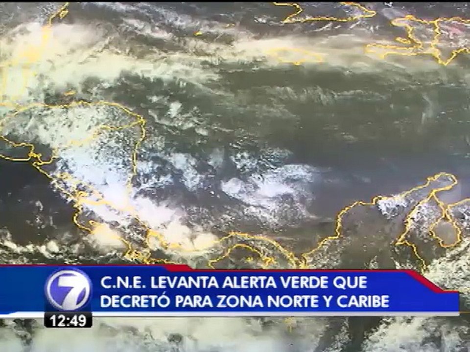 Comisión de Emergencias levanta alerta verde en la zona norte y el Caribe