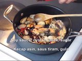 Resep Kerang Tumis Kemangi (pedas) - Mussels in spicy basil