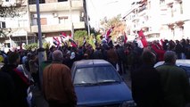مسيرة ضخمة بشارع بغداد عقب دفن شهداء التفجير الارهابي