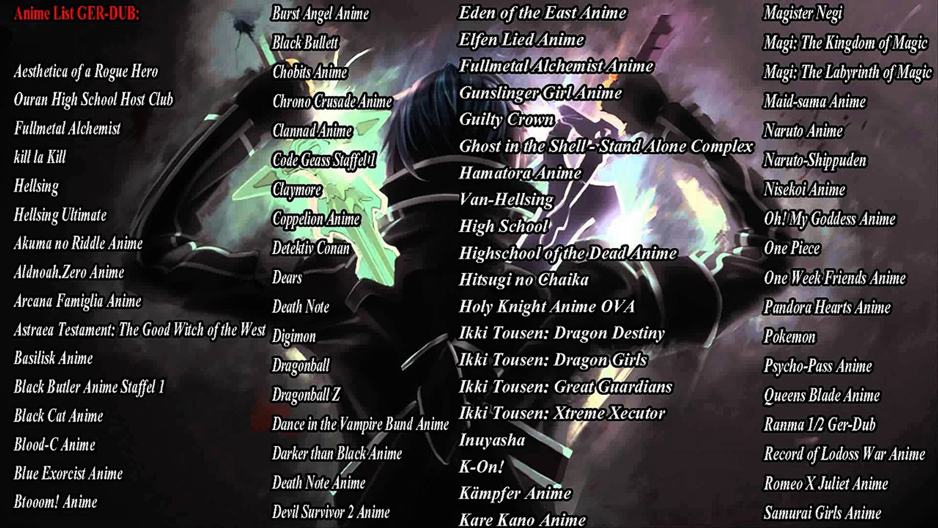 Amateur teen slave German dub anime liste