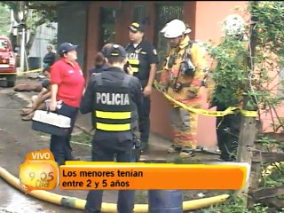 Tres niños mueren en incendio de vivienda en Tambor de Alajuela