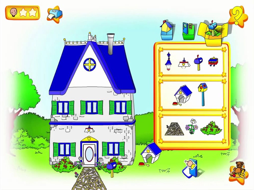 Caillou Build Doll House For Rosie Cartoon Animation PBS Kids Game Play Walkthrough