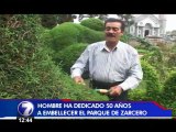Hombre ha dedicado 50 años a embellecer el parque de Zarcero  