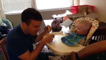 Giggling baby vs sneezing daddy