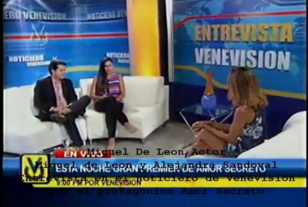 Entrevista Noticiero Venevisión Alejandra Sandoval y Miguel de León, protagonistas de Amor Secreto P2