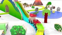 Trains for children. Educational cartoons for babies 1 year. Learn wild animals with a ZOO train