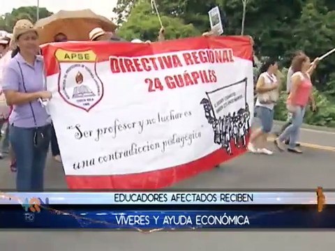 Educadores se solidarizan con los colegas que la están pasando mal