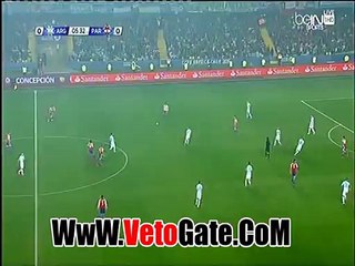 "سانتا كروز"يهدد مرمى الارجنتين بتسديده قويه