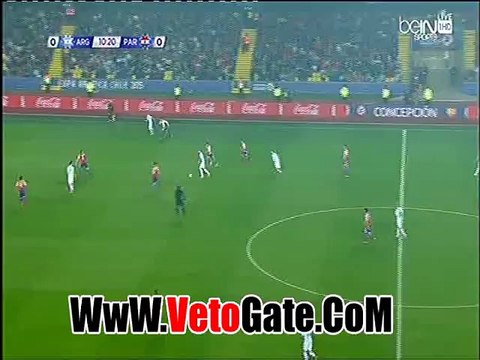 خافيير باستوري يهدر فرصه التقدم لـ الارجنتين امام باراجواى