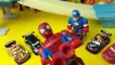 Lego Spiderman and Lego Captain America Superheroes Racing Neon Racers Neon Nights Track S