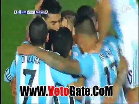 ملخص الشوط الاول الارجنتين - باراجواى