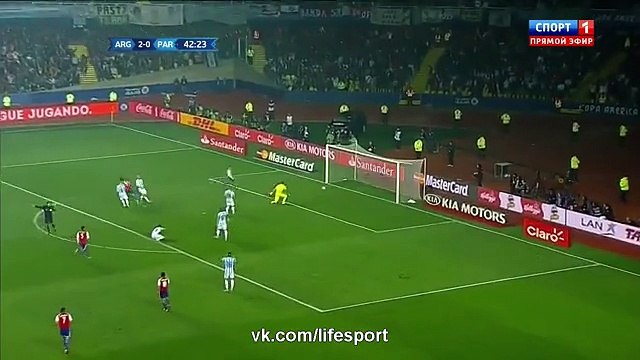 Lucas Barrios Goal - Argentina 2 - 1 Paraguay 30/06/2015 ~ Copa America