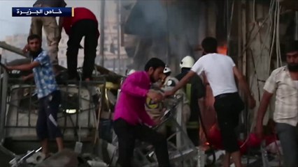 قتلى وجرحى بسقوط برميلين في حلب