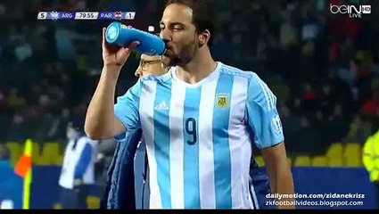 5-1 Sergio Agüero Amazing Header | Argentina v. Paraguay 30.06.2015