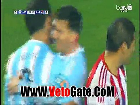هيجواين يتقدم بالهدف السادس الارجنتين امام مرمى باراجواى