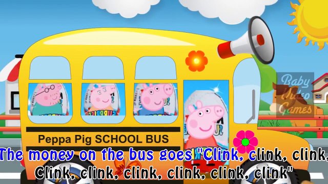 Peppa Pig Nursery Rhymes Kids Songs fun animated cartoon Music Wheels on the Bus