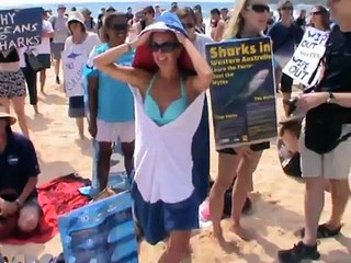 anti shark cull rally manly beach 1Feb14