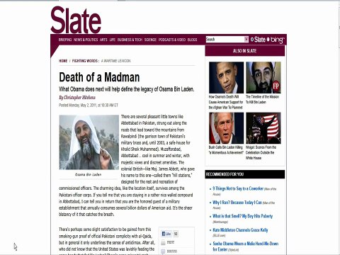 Christopher Hitchens about the DEATH of Osama Bin Laden 5/2/2011