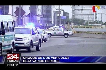 Choque de cúster contra vivienda deja diez heridos en San Borja