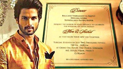 Shahid-Mira WEDDING CARD