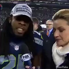 Richard Sherman reaction to patriots interception
