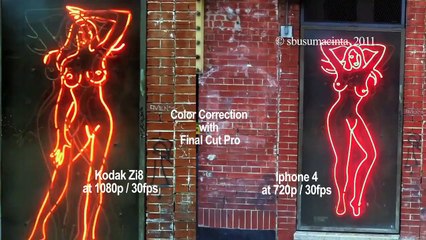 Kodak Zi8 vs Iphone 4, VIDEO TEST HD