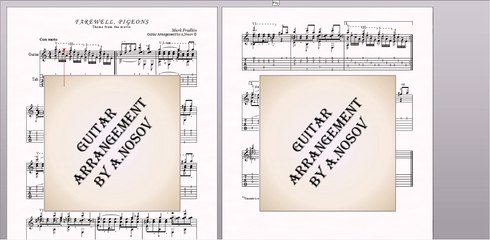 Farewell, Pigeons (M.Fradkin) Sheet music for guitar