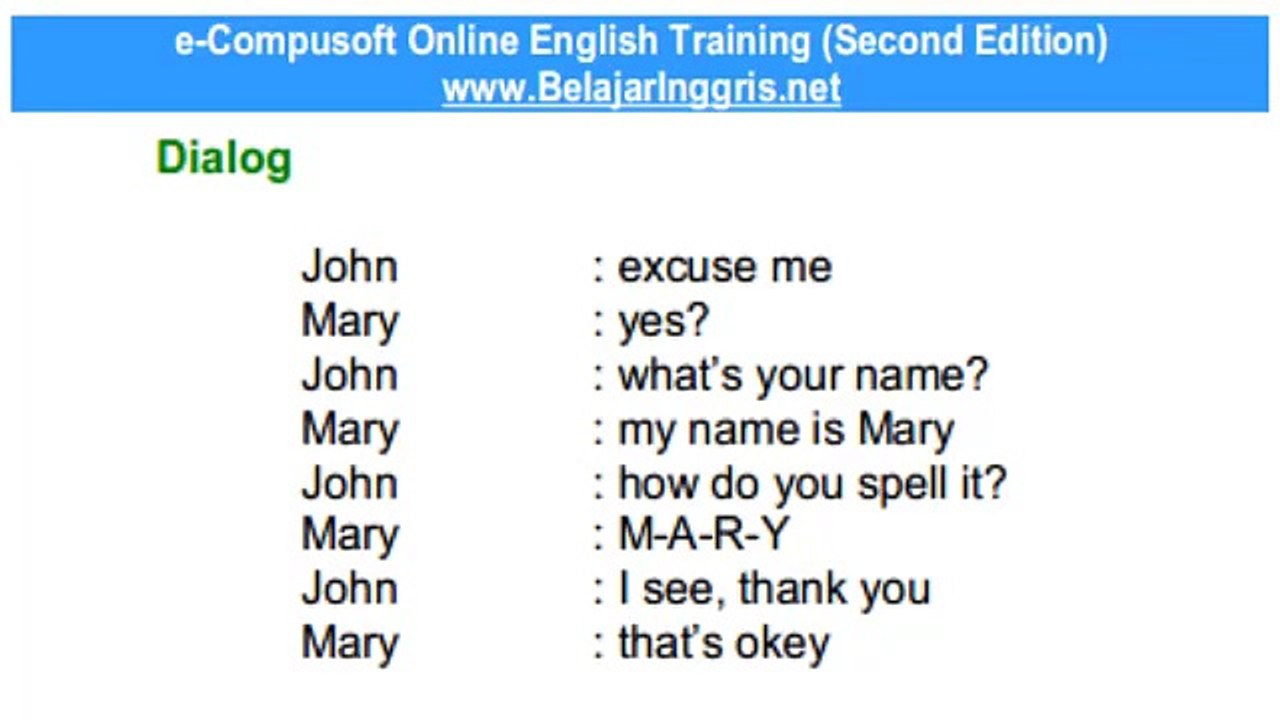 Belajar Bahasa Inggris Online Cepat Tanpa Grammar (1D)