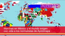 Marchas en México y el mundo por normalistas de Ayotzinapa