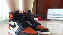 Authentic Air Jordan 1 Shattered Backboard on foot