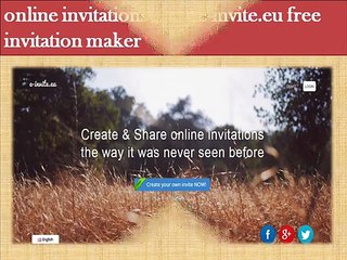 Online Invitations www.e-invite.eu Free Invitation Maker