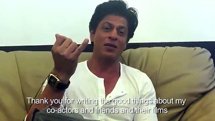 Shahrukh Khan thanked his fans by a video message