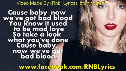 Taylor Swift - Bad Blood (Lyrics)