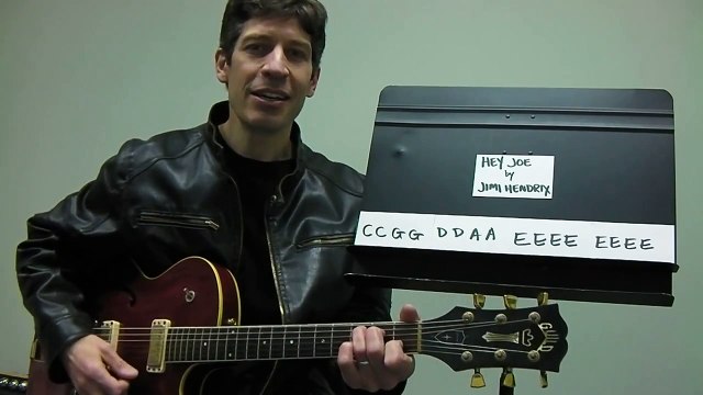 Easy Guitar PLAY-ALONG Lesson : Hey Joe by Jimi Hendrix !
