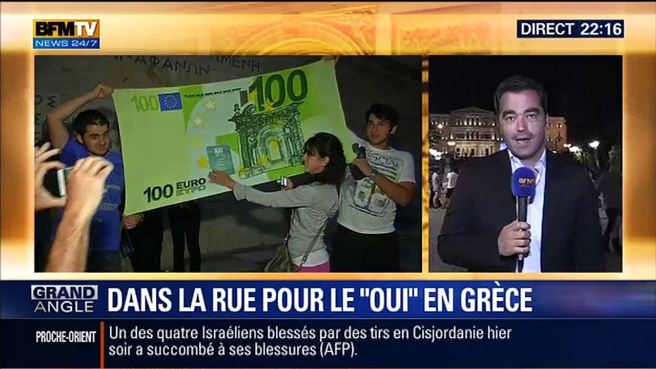 Un reporter de BFMTV chahuté par un manifestant à Athènes