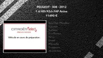 Annonce Occasion PEUGEOT 308 1.6 HDi 92ch FAP Active 2012