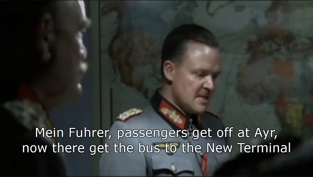 Hitler finds out Stena line have moved from Stranraer to Cairnryan