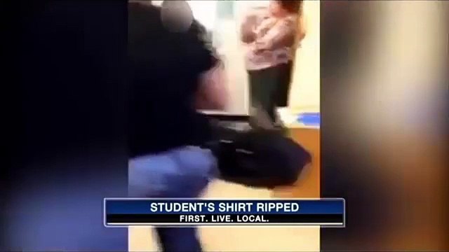 Teacher rips off student's shirt in classroom