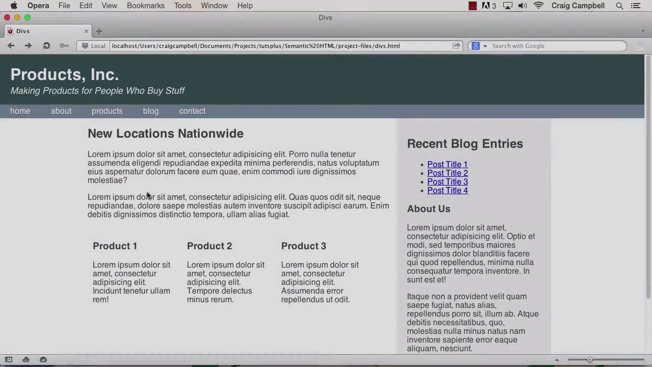 Semantic HTML- How to Structure Web Pages- Divs, Headings and the Document Outline - Class 5