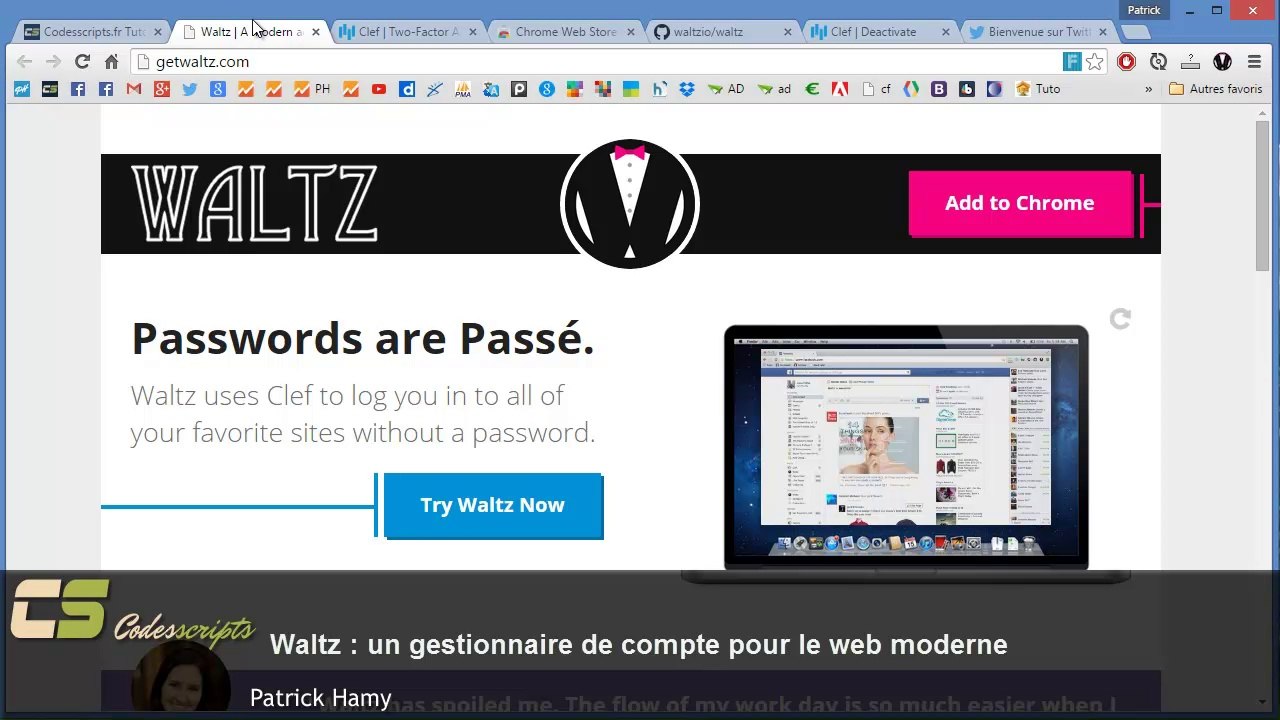 Waltz : un gestionnaire de compte