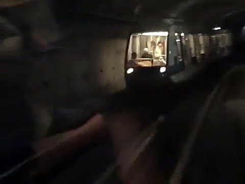 RENNES METRO TRAIN FROM CHARLES DE GAULLE STATION TO REPBULIQUE STATION