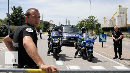 Scenes from France gas factory attack